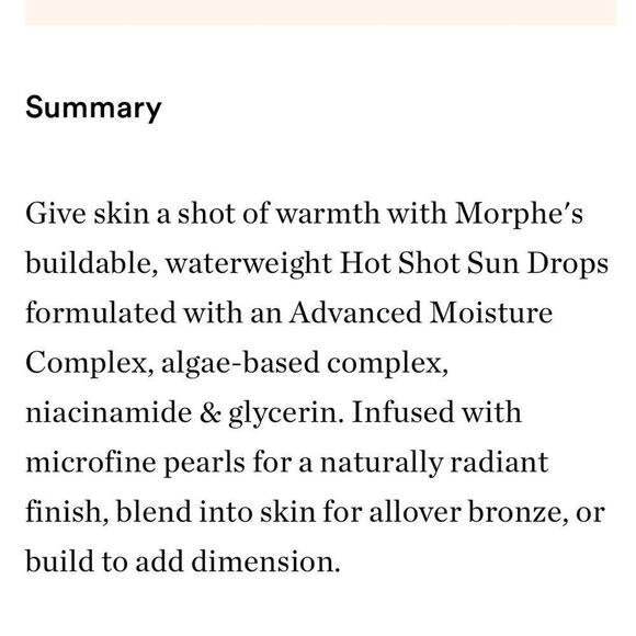 🦋5/$25 Morphe Hot Shot Rich Beach Tan Sun Drops - Picture 9 of 12